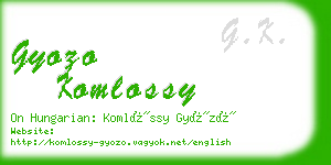 gyozo komlossy business card